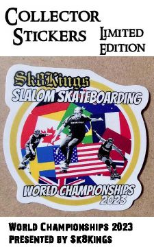 SK8KINGS 2023 COLLECTOR STICKERS - World Championships Slalom Skateboarding