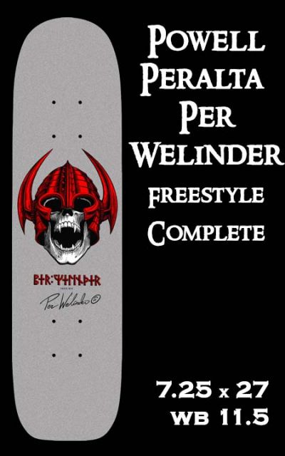 Powell Peralta Welinder Freestyle 7.25 Silver Skateboard Deck
