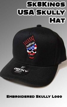 Sk8Kings Hat - Baseball Cap  - USA Skully Embroidered