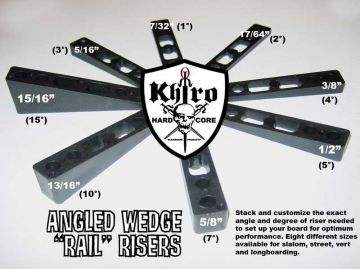 KHIRO ANGLED WEDGE RAIL RISER PAIR (2 pieces - for one truck)